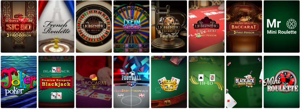 Grande sélection de jeux de table sur Lucky31 casino