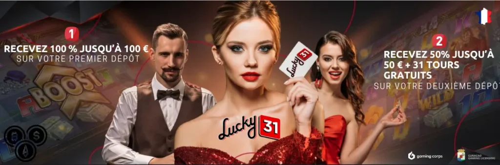 Bonus de premier dépôt Lucky31 casino